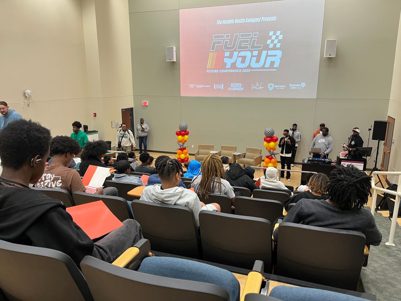 James Madison Middle School students at the Fuel Your Future Conference, Virginia Tech Carilion