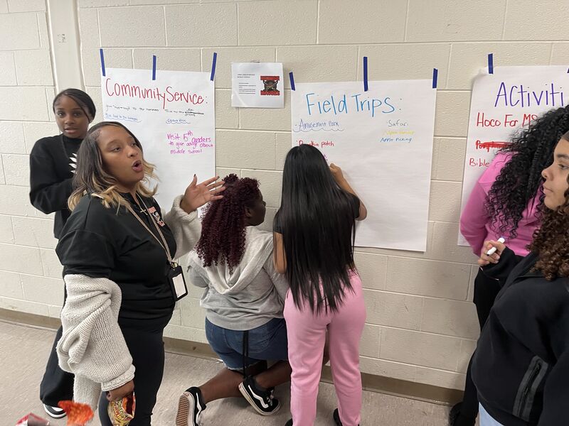 James Breckinridge Middle School students leading their own planning session
