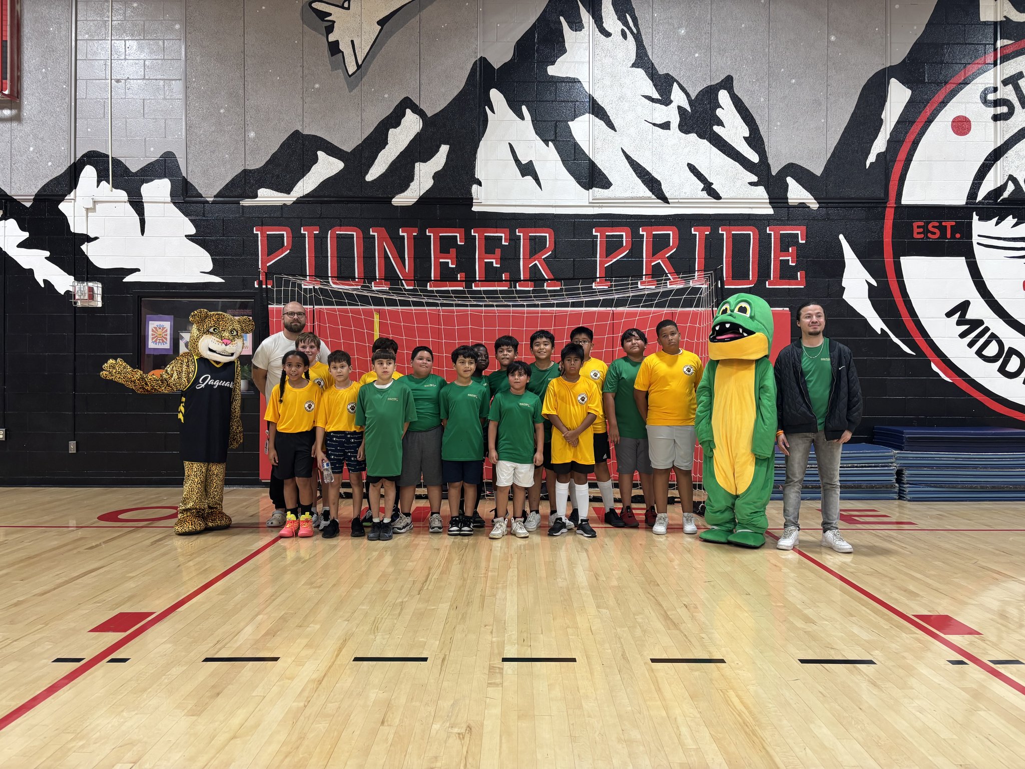 Sterling and Guilford elementary students competing in the Inter-School Futsal League