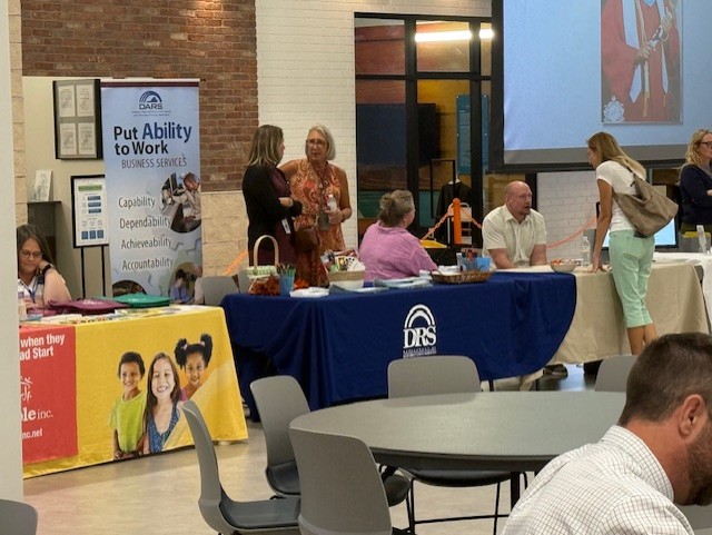 DARS representative at the Abingdon High School Family Resource Center kickoff