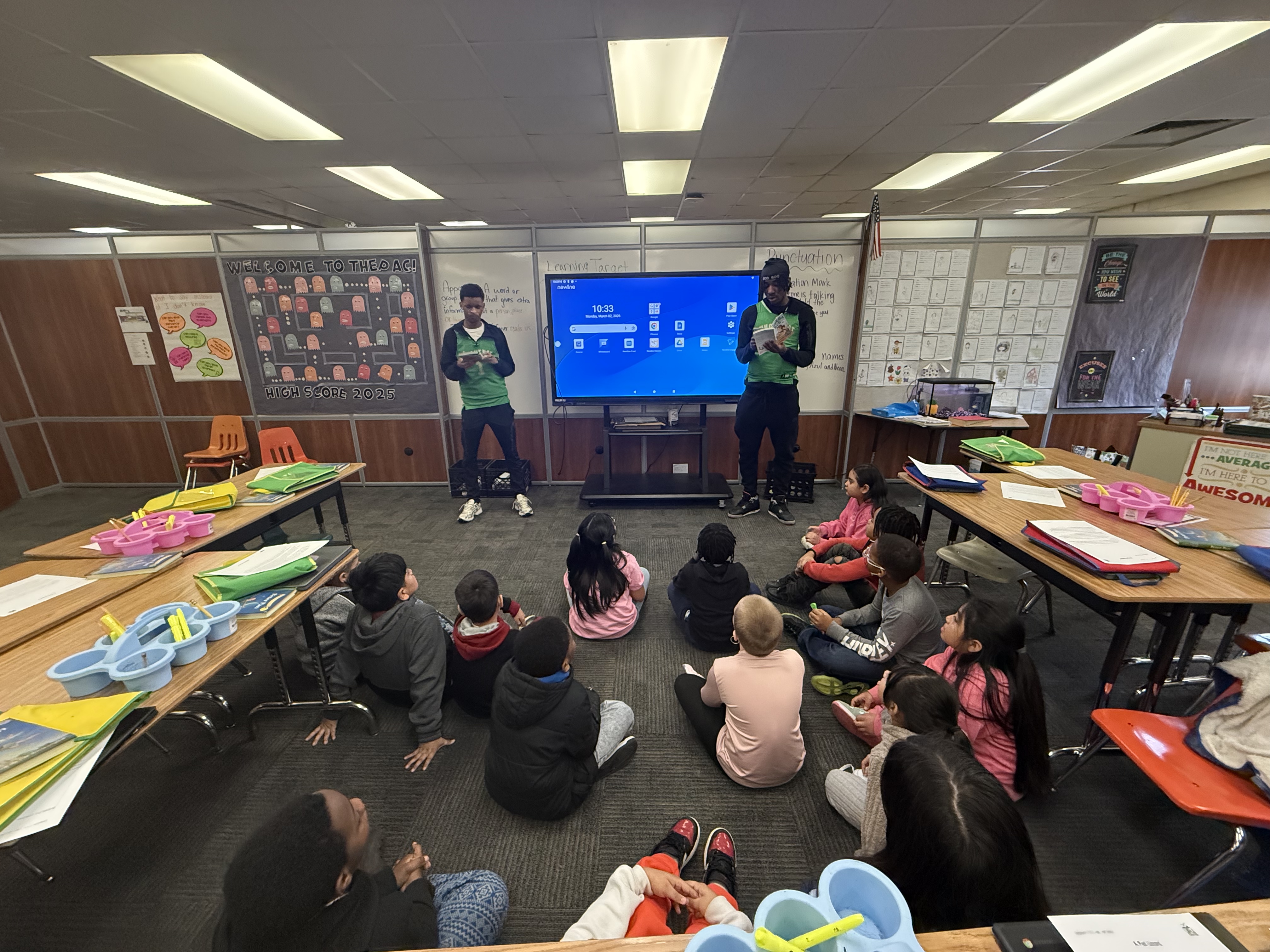 Students attending a classroom presentation at Henry Marsh or J.L. Francis Elementary, CIS Richmond
